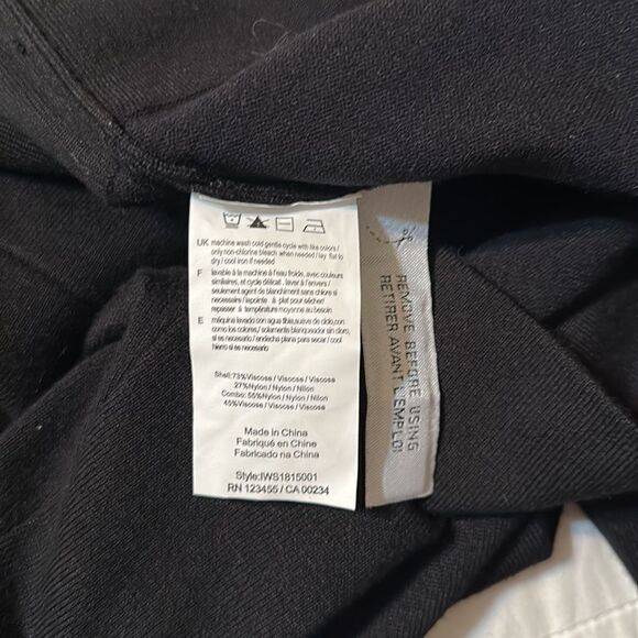 Isaac Mizrahi M Black Lace Bell Sleeve Button Front Knit Cardigan - Picture 11 of 11